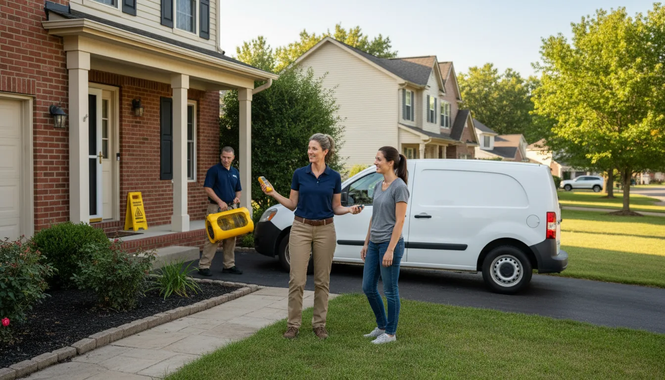 Residential water damage restoration in South Roxana, IL